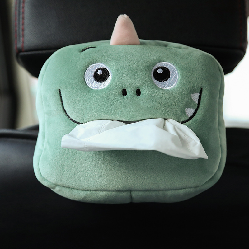 Cute Cartoon Animal Styling Tissue Box Car Back Seat Napkin Storage Holder Universal Car Home Tissue Box Accessories