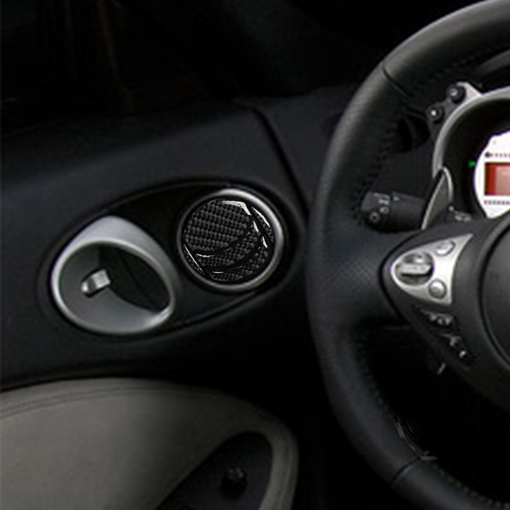 For Nissan 350Z 370Z Z34 2009-2020 Carbon Fiber Interior Trim Sticker Air Outlet Dashboard Vent Cover Car Interior Accessories