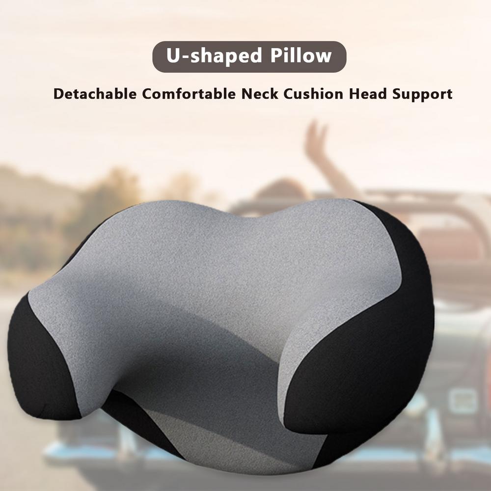 Car Headrest Pillow Memory Foam Auto Interior U-shaped Pillows Head Neck Protector Detachable Cushion Pillow Auto Accessories