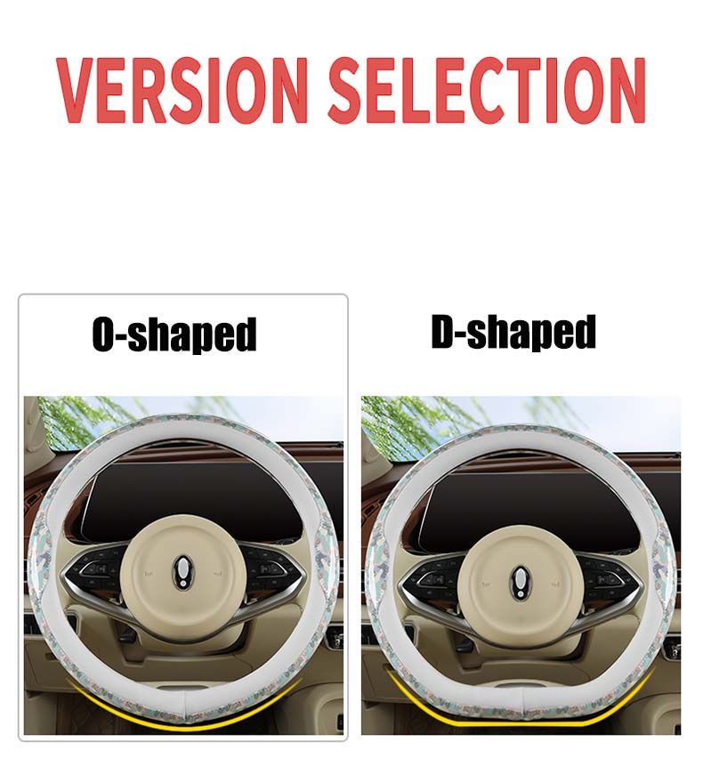 Universal PU Material Stitching Color Contrast Car Steering Wheel Cover Fashion High Quality Auto Accessories 38cm Four Colors