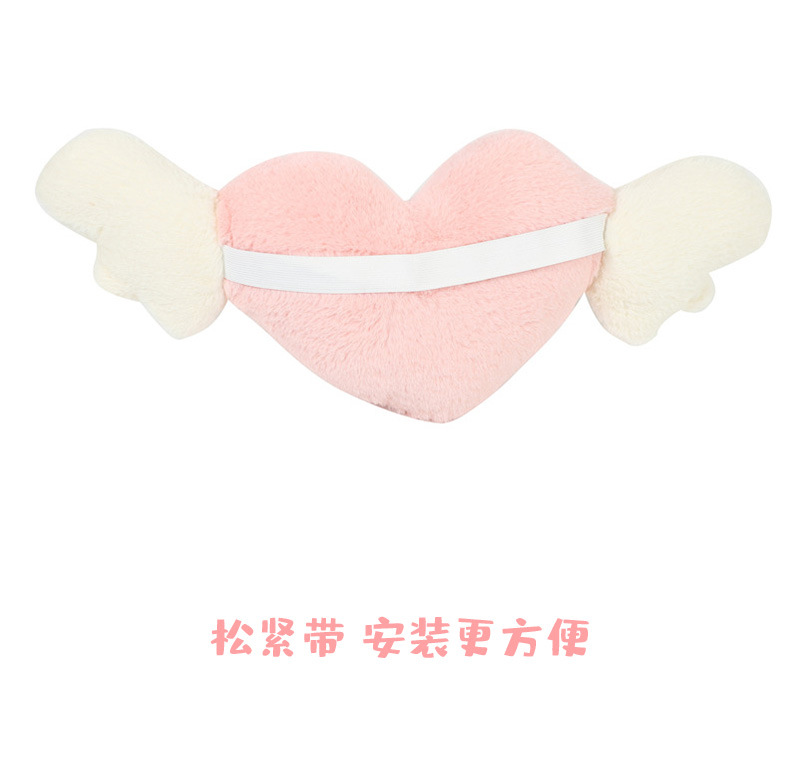 Heart-Shaped Car Headrest Plush Love Neck Pillow Seat Universal Lumbar Pillow Support Accessories Back Car Cushion