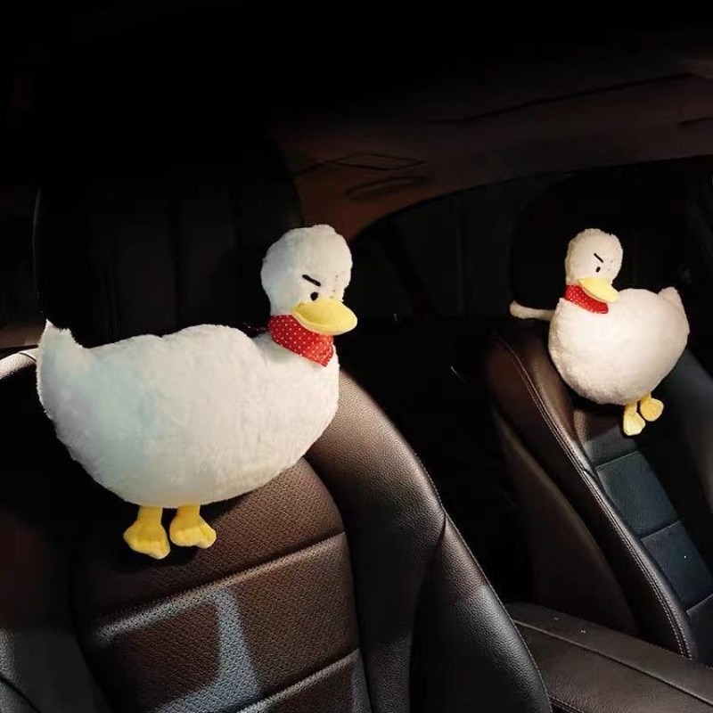 Heart-Shaped Car Headrest Plush Love Neck Pillow Seat Universal Lumbar Pillow Support Accessories Back Car Cushion