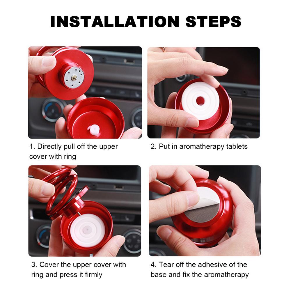 Car Air Freshener Solar Powered Double Ring Rotating Air Cleaner Automobile Interior Perfume Fragrance Diffuser Aromatherapy