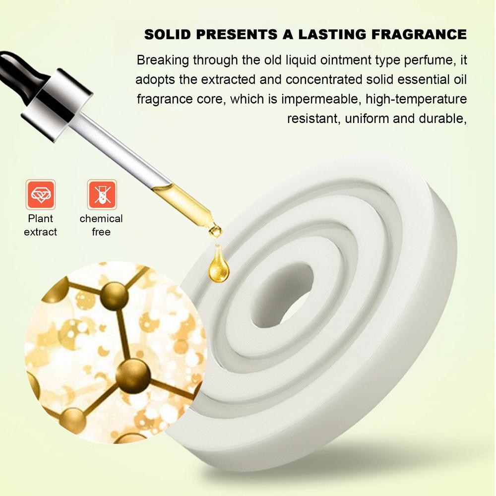 Car Air Freshener Solar Powered Double Ring Rotating Air Cleaner Automobile Interior Perfume Fragrance Diffuser Aromatherapy