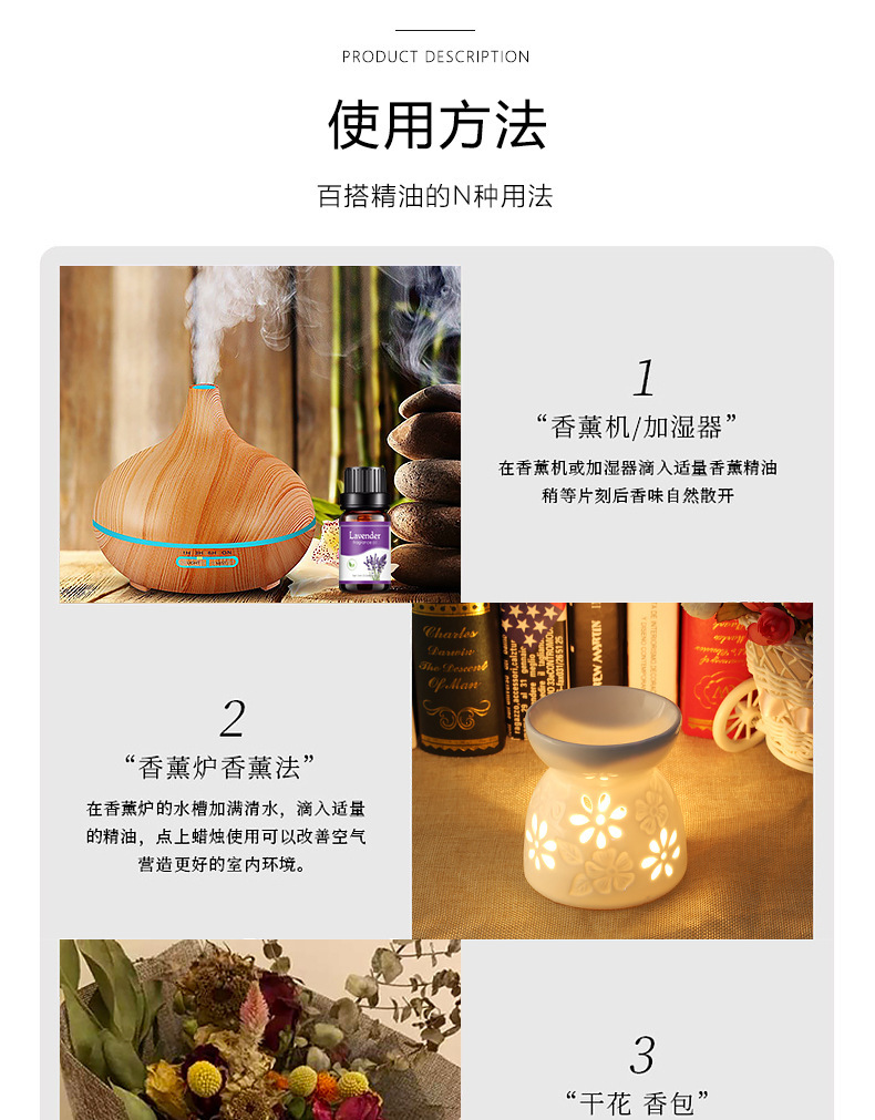 10ml Car Perfume Refill Air Freshener Natural Plant Essential Oil Aroma Diffuser Fragrance Humidifier Essential Oil Freshener