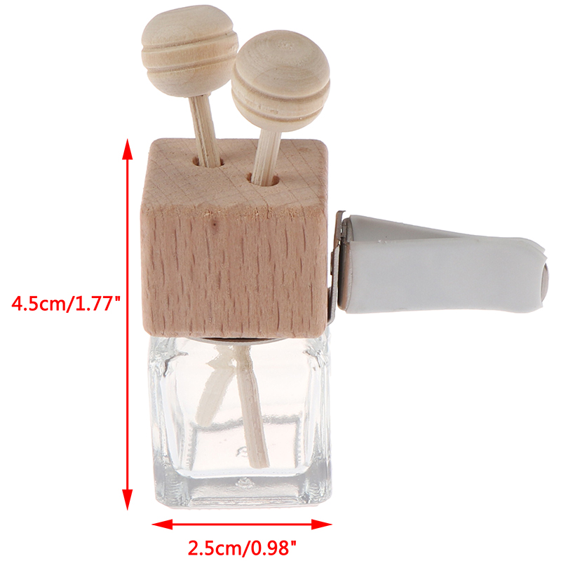 1 Piece Car Hanging Perfume Pendant Fragrance Air Freshener Empty Glass Perfume Diffuser Bottle Aromatherapy Decor