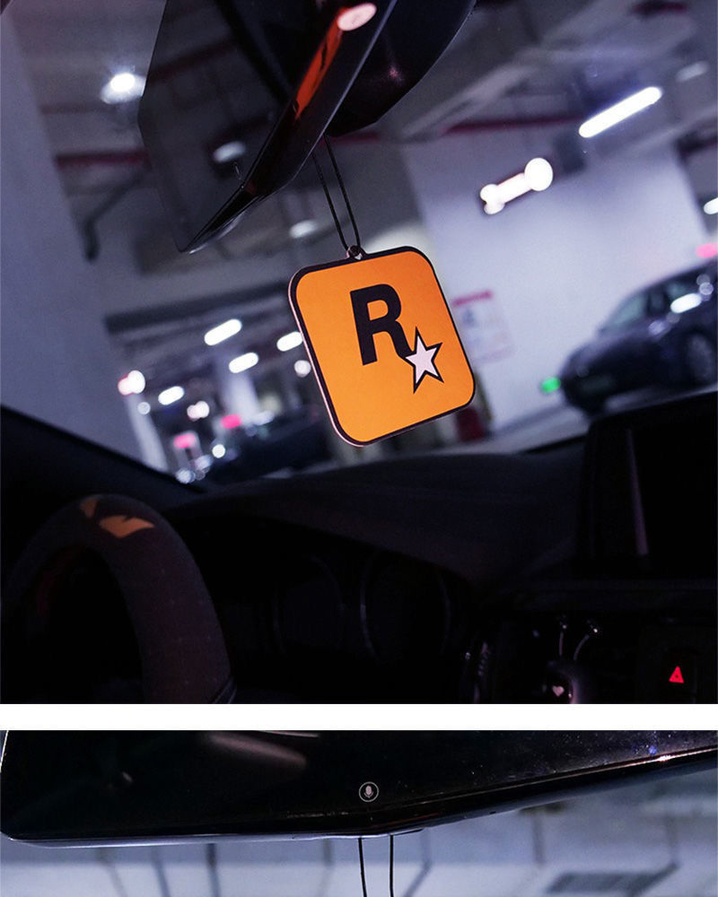 Trend car fragrance R star car long-lasting aromatherapy fragrance piece net red pendant decoration car deodorization