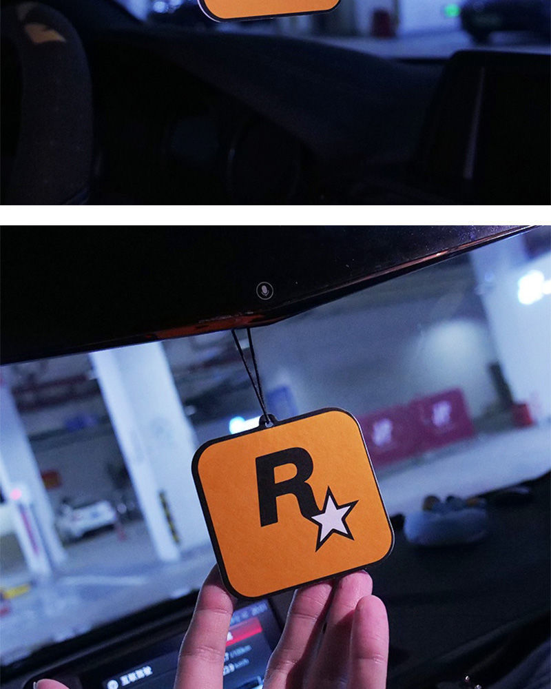 Trend car fragrance R star car long-lasting aromatherapy fragrance piece net red pendant decoration car deodorization