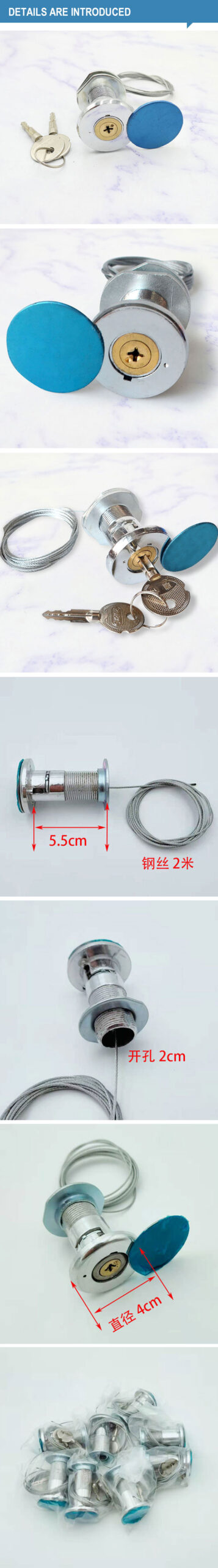 Garage door parts shutter locks garage door accessories emergency lock core pulling lock steel core pulling lock