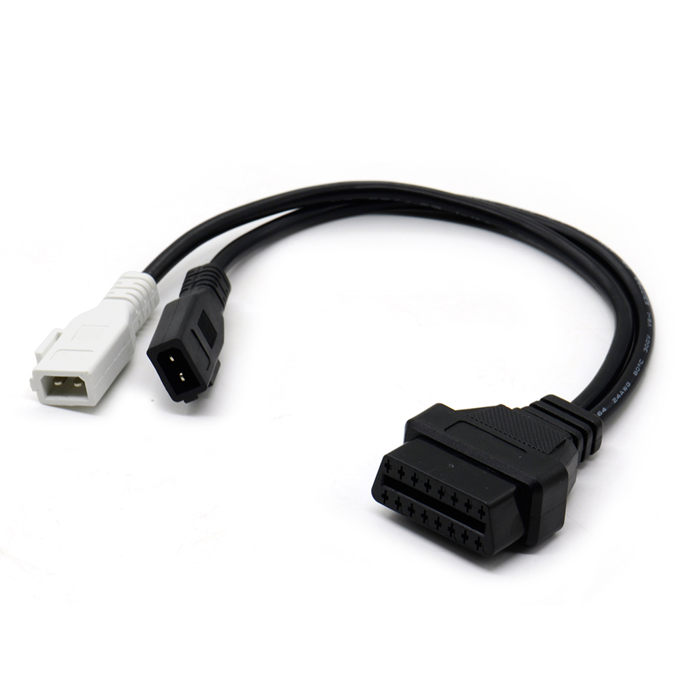 30/60/100CM Flat+Thin As Noodle 16 Pin Socket OBD OBDII OBD2 16Pin Male To Female Car Scanner Extension Cable Connector