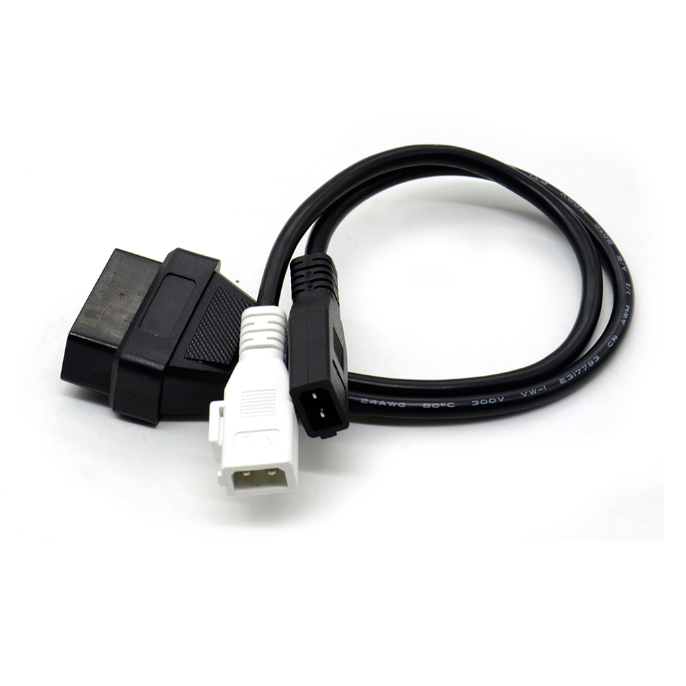 30/60/100CM Flat+Thin As Noodle 16 Pin Socket OBD OBDII OBD2 16Pin Male To Female Car Scanner Extension Cable Connector