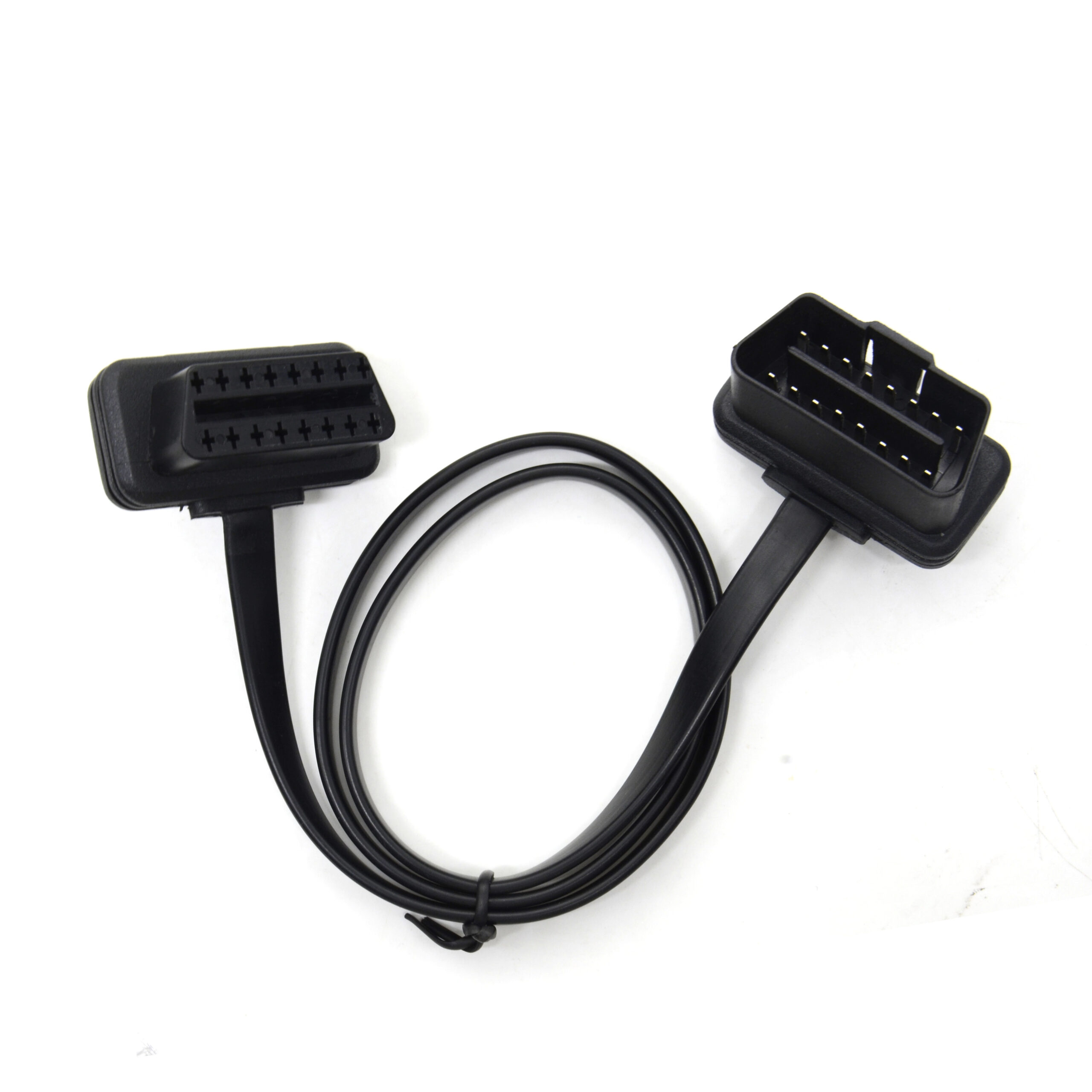 30/60/100CM Flat+Thin As Noodle 16 Pin Socket OBD OBDII OBD2 16Pin Male To Female Car Scanner Extension Cable Connector