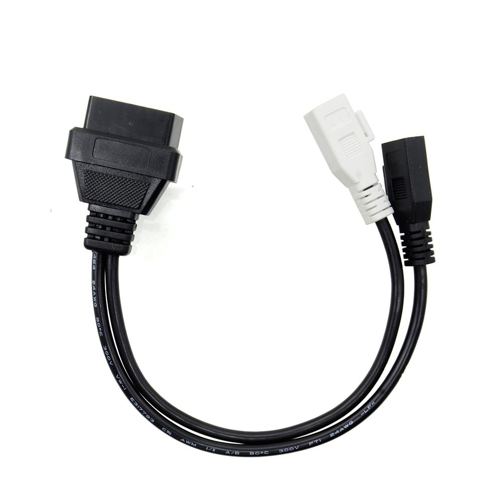 30/60/100CM Flat+Thin As Noodle 16 Pin Socket OBD OBDII OBD2 16Pin Male To Female Car Scanner Extension Cable Connector