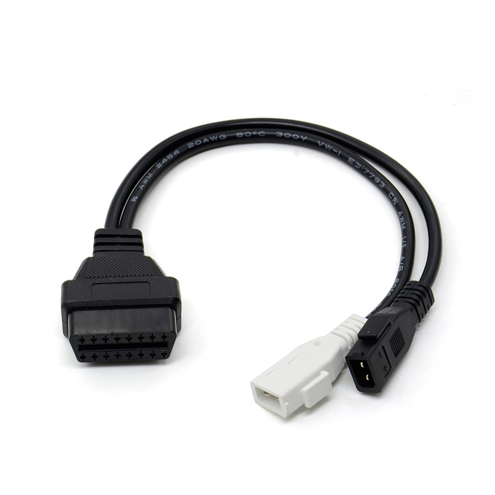 30/60/100CM Flat+Thin As Noodle 16 Pin Socket OBD OBDII OBD2 16Pin Male To Female Car Scanner Extension Cable Connector