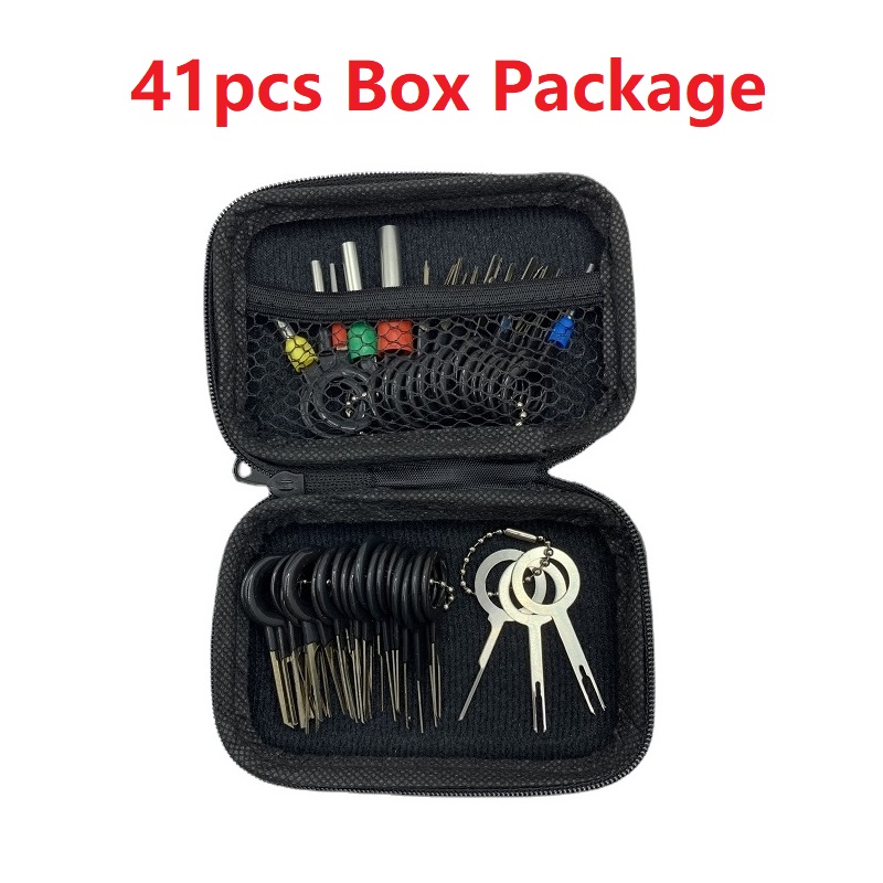 41PCS/38PCS Waterproof Bag Terminal Removal Kit Stylus Wiring Crimp Connector Pin Extractor Puller Terminal Repair Tools