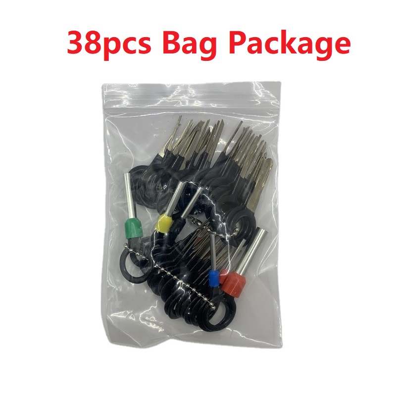 41PCS/38PCS Waterproof Bag Terminal Removal Kit Stylus Wiring Crimp Connector Pin Extractor Puller Terminal Repair Tools