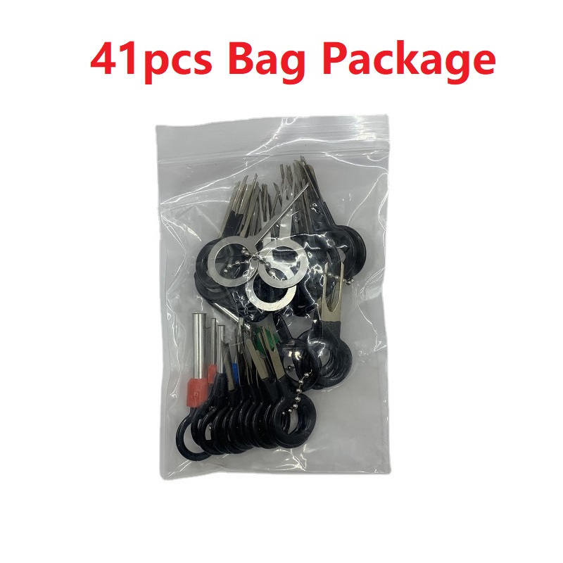 41PCS/38PCS Waterproof Bag Terminal Removal Kit Stylus Wiring Crimp Connector Pin Extractor Puller Terminal Repair Tools