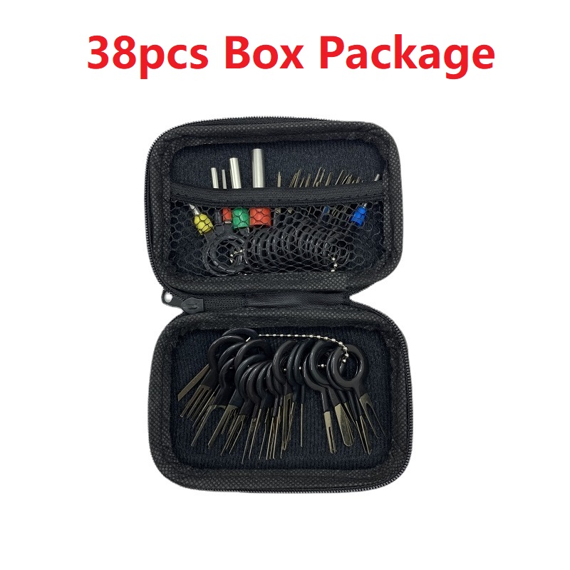 41PCS/38PCS Waterproof Bag Terminal Removal Kit Stylus Wiring Crimp Connector Pin Extractor Puller Terminal Repair Tools