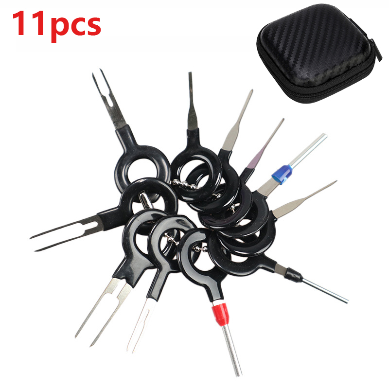 11/18/26Pcs Car Terminal Removal Repair Tools Electrical Wiring Crimp Connector Pin Extractor Kit Keys Automotive Plug Pullers