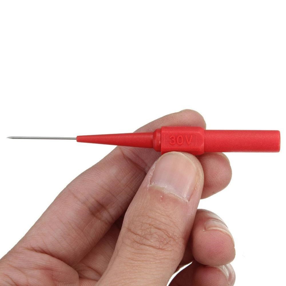 30V Car Tip Probes Diagnostic Tools Auto Multimeter Test Leads Extention Back Piercing Needle Tip Probes Mechanical Tools