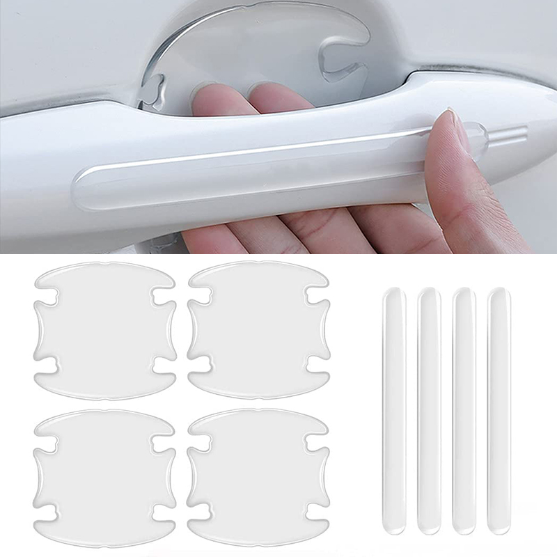 8pc Car Door Handle Bowl Scratch Protective Stickers Universal Invisible Cars Sticker Car Handle Anti-collision Protection Strip