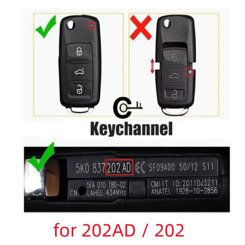 3 Button Car Key Shell Modified Flip Folding Key Case Golf 8 Style Casing for Golf Tiguan Polo Jetta Skoda Seat 5K0837202 202AD