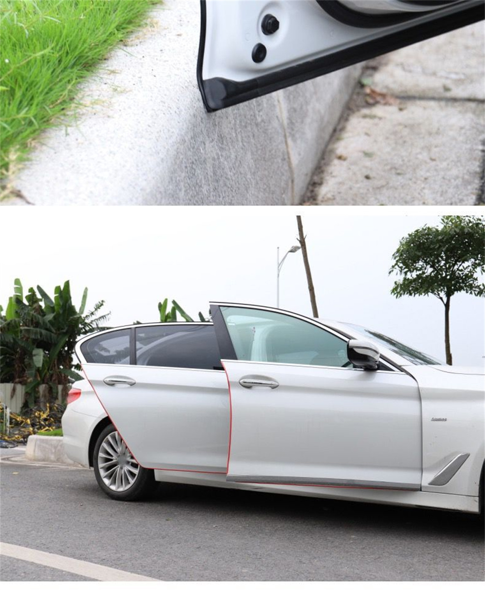 2/5/10M Car Door Protector U Type Universal Car Door Edge Guards Strip Rubber Moulding Sealing Scratch Protector Strip for Auto