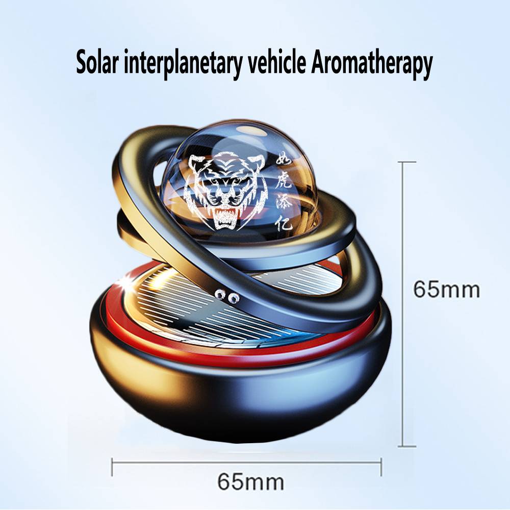 Car Air Freshener Interior Suspension Tiger Head Solar Energy Rotating Aromatherapy Accessories Men And Women Original Perfume Uncategorized