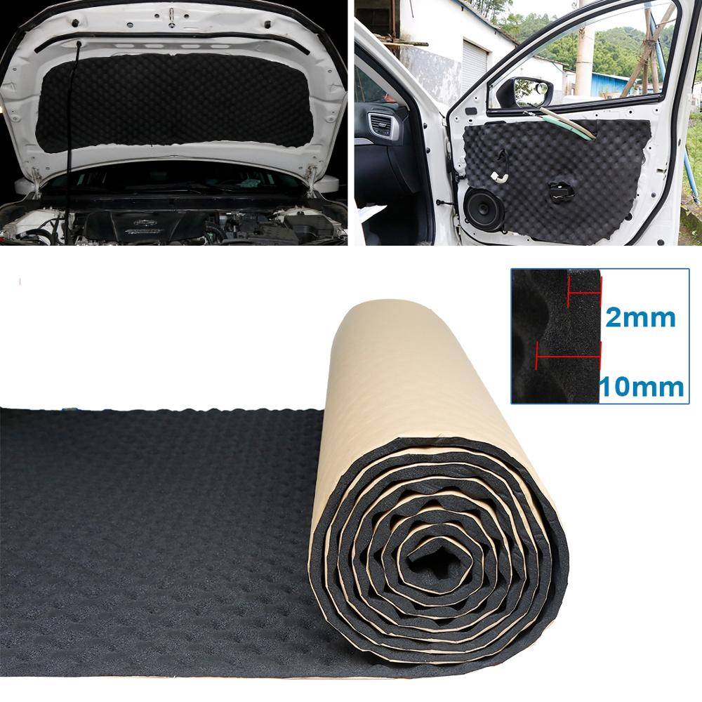 UXCELL 8Sizes Studio Sound Acoustic Absorption Car Heatproof Wave Foam Deadener Car Soundproof Cotton Insulation Uncategorized