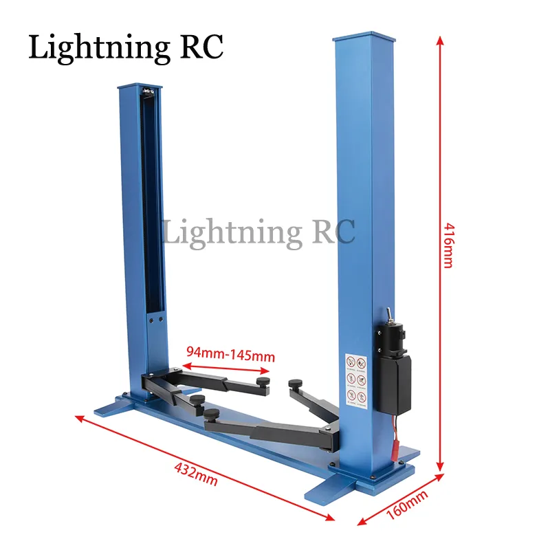 1/10 1/8 Scale RC Car Two-Post Lift Garage Scenes Automatic Lift Dual Motor Gantry for Garage Series