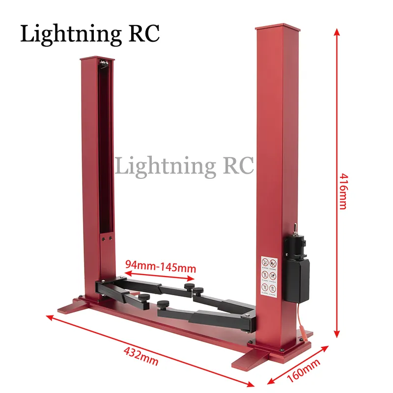 1/10 1/8 Scale RC Car Two-Post Lift Garage Scenes Automatic Lift Dual Motor Gantry for Garage Series