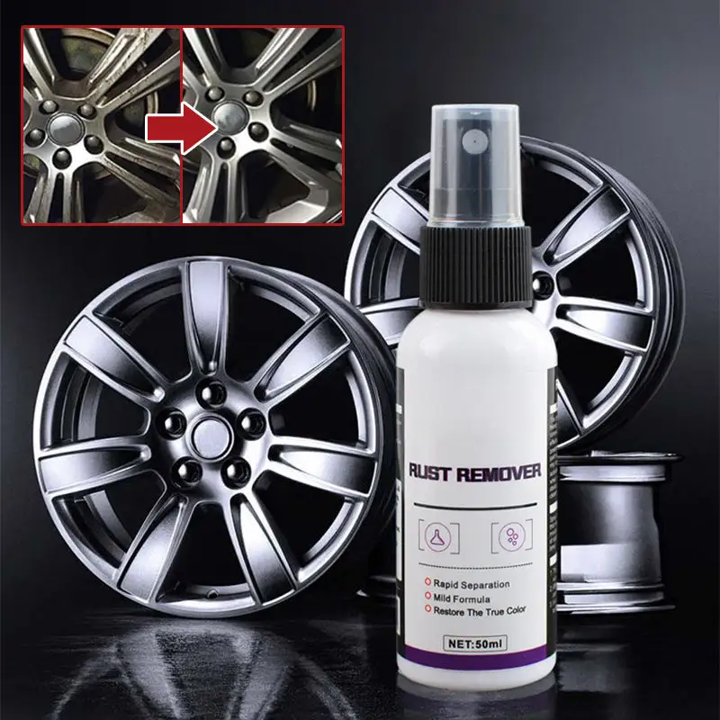 50ML Multifunctional Rust Remover Stainless Steel Surface Polisher Car Wheel Rust Remover Spray Automotive Cleaning Products