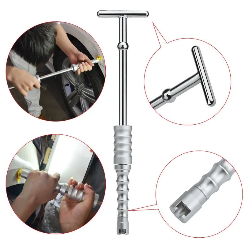 PDR Tools Car Body Paintless Dent Repair Removal Tool Stainless Steel Push Rods Crowbar Kit Car Dent Remover Puller Garage Tools