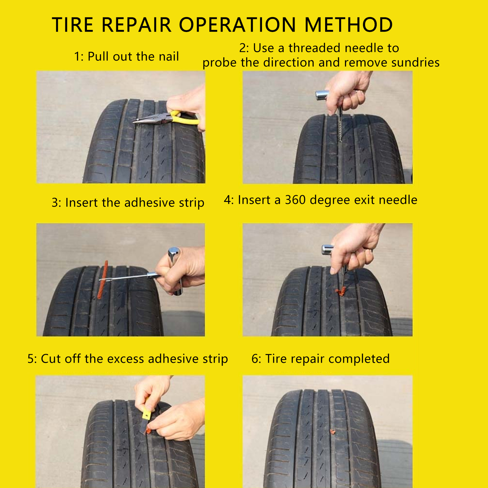 Car Tire Repair Tool Kit