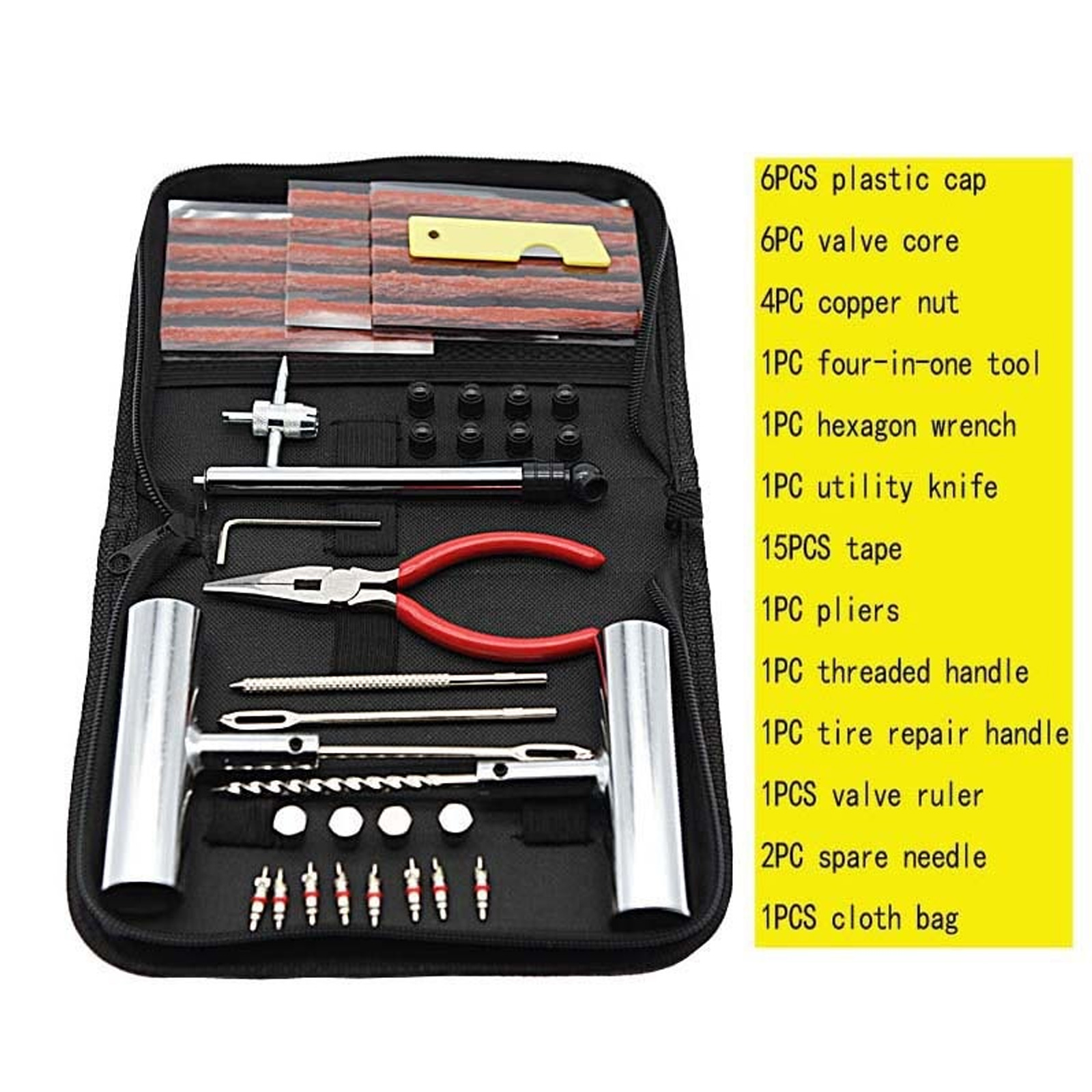 Car Tire Repair Tool Kit